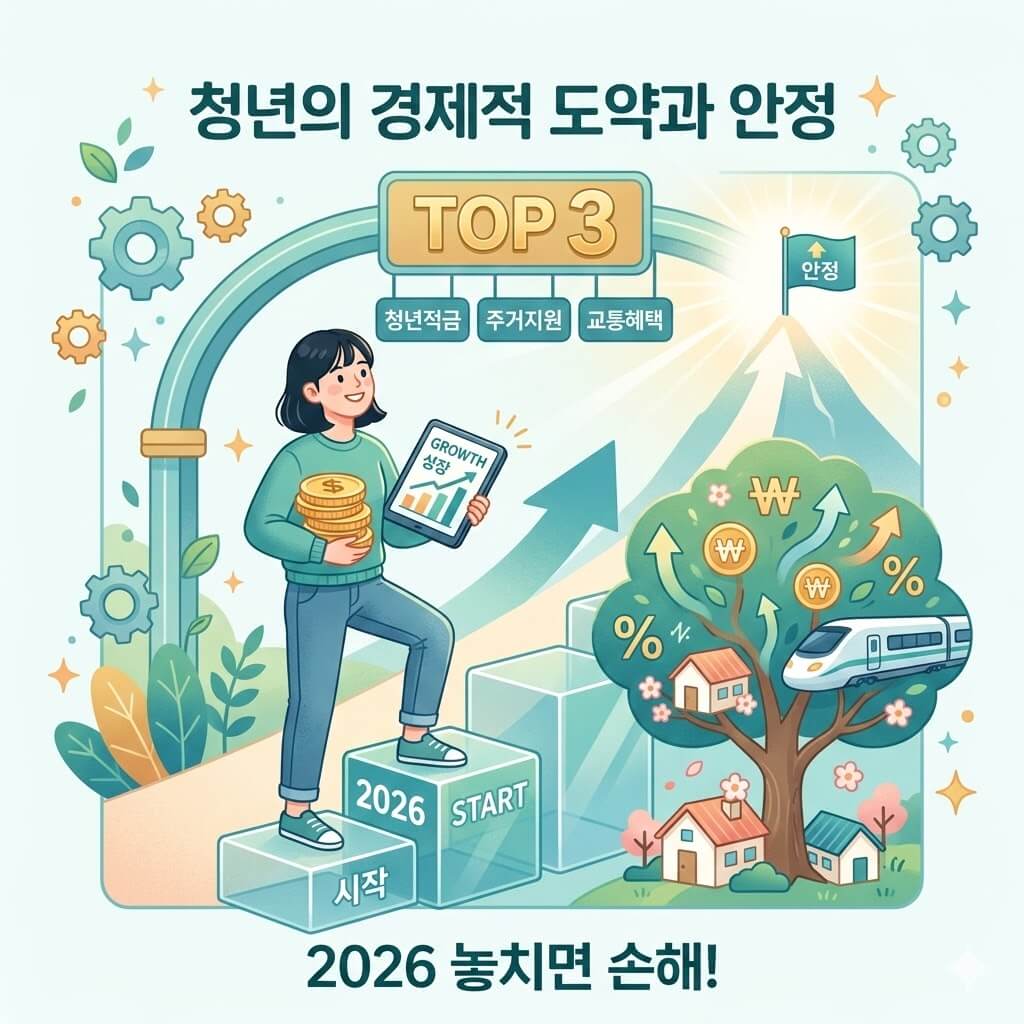 2026년 청년 지원 정책 요약 일러스트